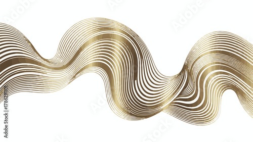 Golden abstract wavy background design
