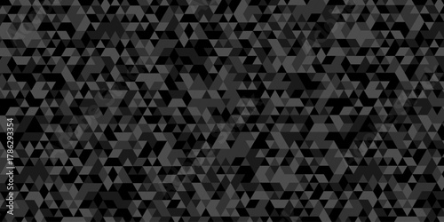 Abstract low polygon cubic black gray black design. vector poly triangle texture geometric pattern composed of triangular. geometric wall tile and metal cube background triangle wallpaper design.	