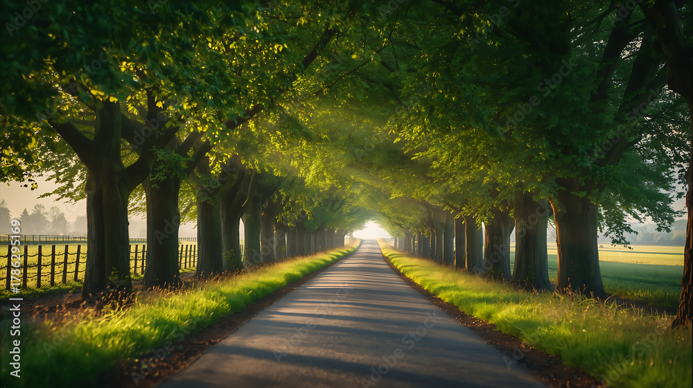Fototapeta premium sunset in the park