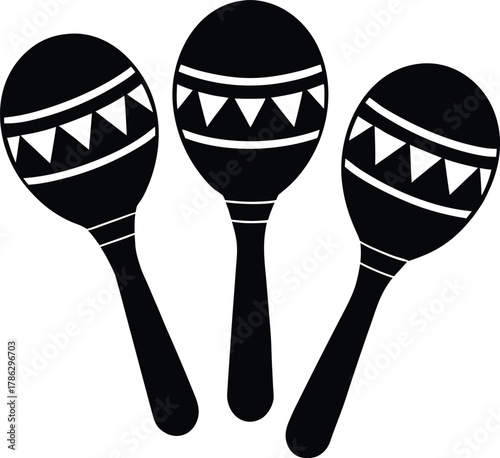 A set of maracas silhouette