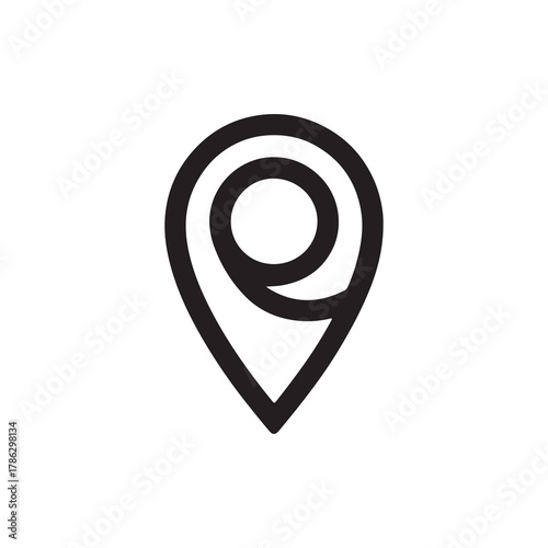 Modern Geotag GPS Marker Logo Design
