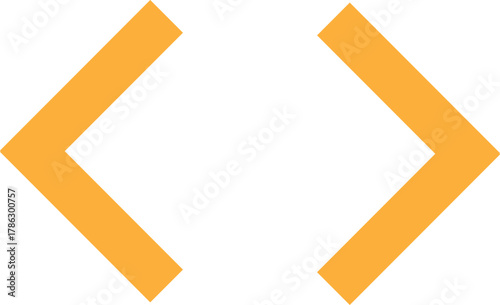 Angle brackets isolated on white background