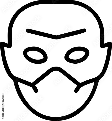 Superhero mask icon