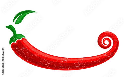 Red hot chili pepper symbol.