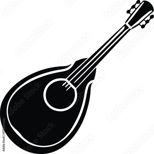 A traditional mandolin silhouette