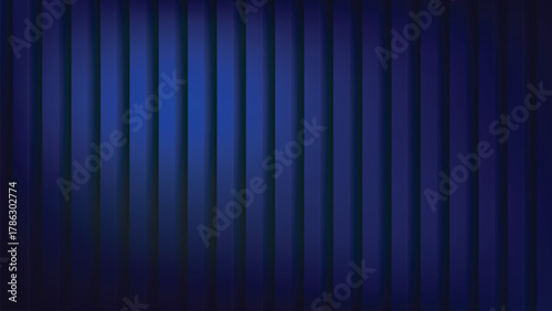 Abstract blue vertical stripes with shadow and light effect