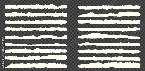 Torn paper edges collection for graphics designer.