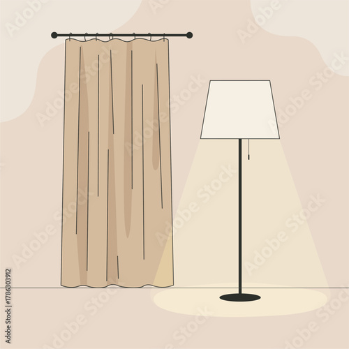 vector illustration of a modern interior