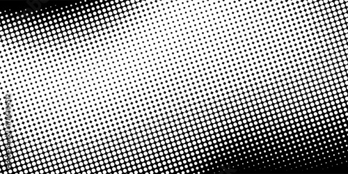 Flowing Wave Dot Halftone Pattern: Curve Gradient Shape on Transparent Background. Modern Trendy design in Vector Illustration
