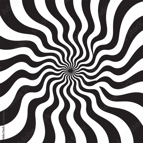 Hypnotic Black and White Optical Illusion Swirl