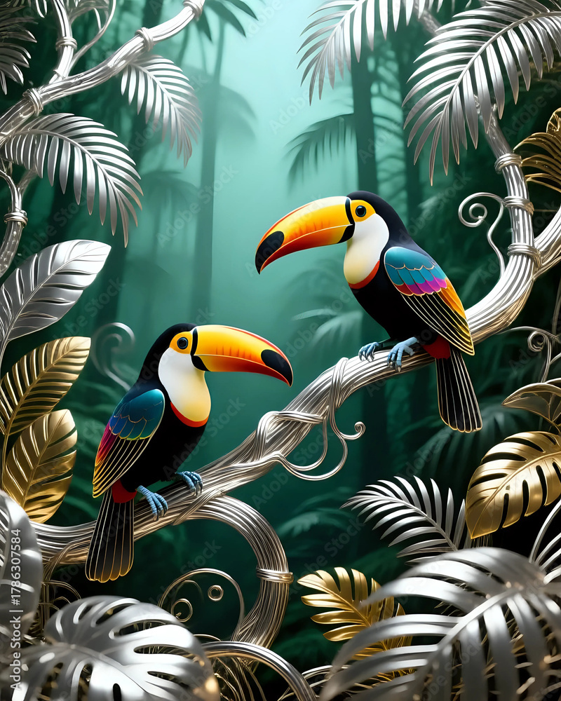 Obraz premium Toucan in the jungle I Wall Decor
