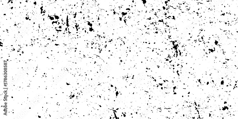 Fototapeta premium Abstract white and black grunge dust particle and dust grain texture. old grunge texture with scratches and cracks paint wall texture. Dust Overlay Distress Grain with scratch grunge urban background.