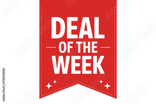 Bold red banner announcing deal of the week