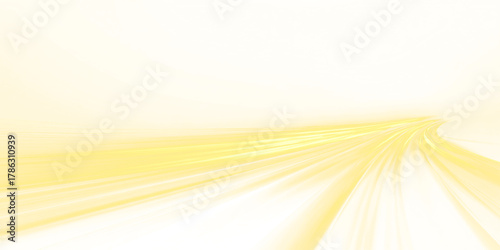 Φωτογραφία Dynamic yellow neon rays form curved lines of motion and speed