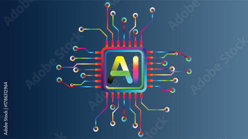 Embrace future tech innovation with vibrant AI circuit board design for cutting edge technology solutions and modern digital transformation initiatives