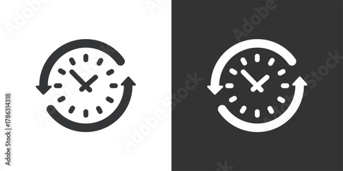Time Cycle icon. Solid glyph series icon