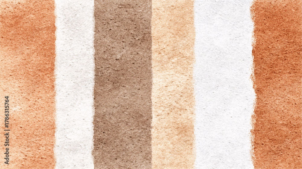 Fototapeta premium stripes of blended earth tones from rust to beige creating a soothing organic pattern, ideal for natural branding, artistic design, or eco illustration with clean layout and copy space. vertical