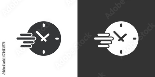 Fast Time icon. Solid glyph series icon