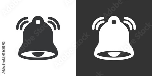 Bell Notification icon. Solid glyph series icon
