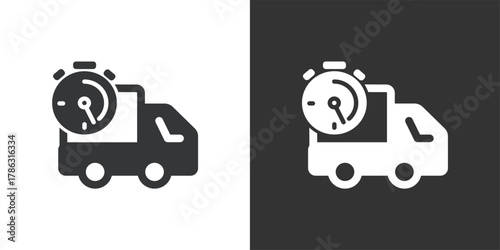 Express Delivery icon. Solid glyph series icon