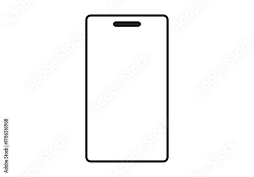 Icono negro de pantalla en blanco 