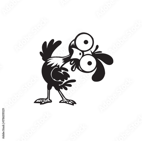 This is a cute cartoon chicken costume vector design, and is very suitable to be used as a t-shirt image or as an emoticon.