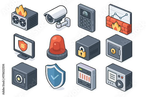 Security cctv crypto icons vector firewall icon panel vault network server shield