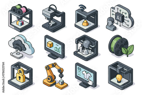 Filament vector d arm optimization robotic innovations model printing smart support icon