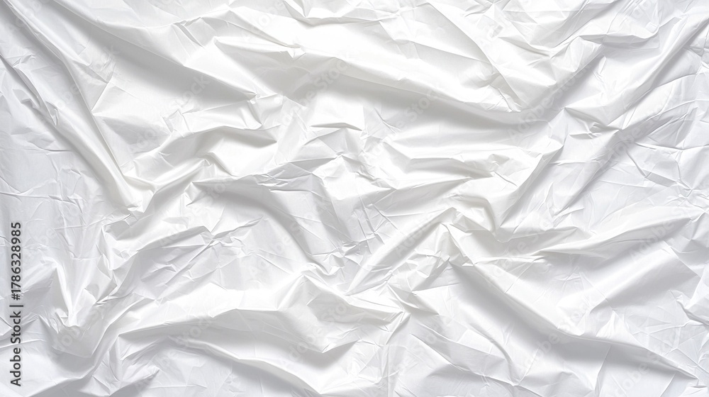 Obraz premium a close up of a white crumpled paper background