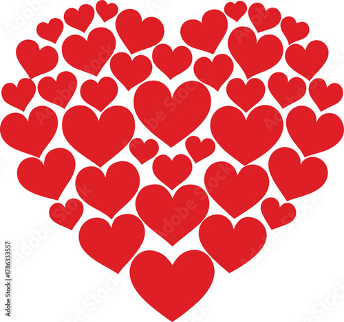 Love Shape – Red Heart Abstract Design for Valentine’s Day