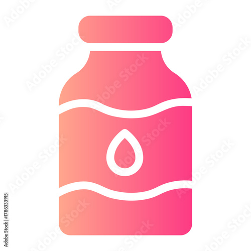 milk bottle gradient icon