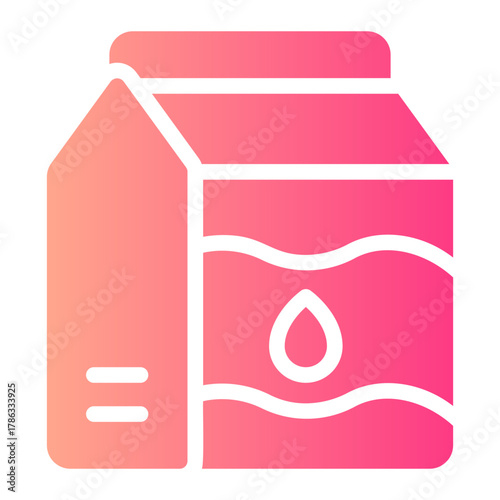milk carton gradient icon