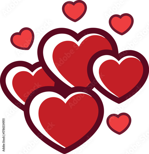 Love Shape – Red Heart Abstract Design for Valentine’s Day