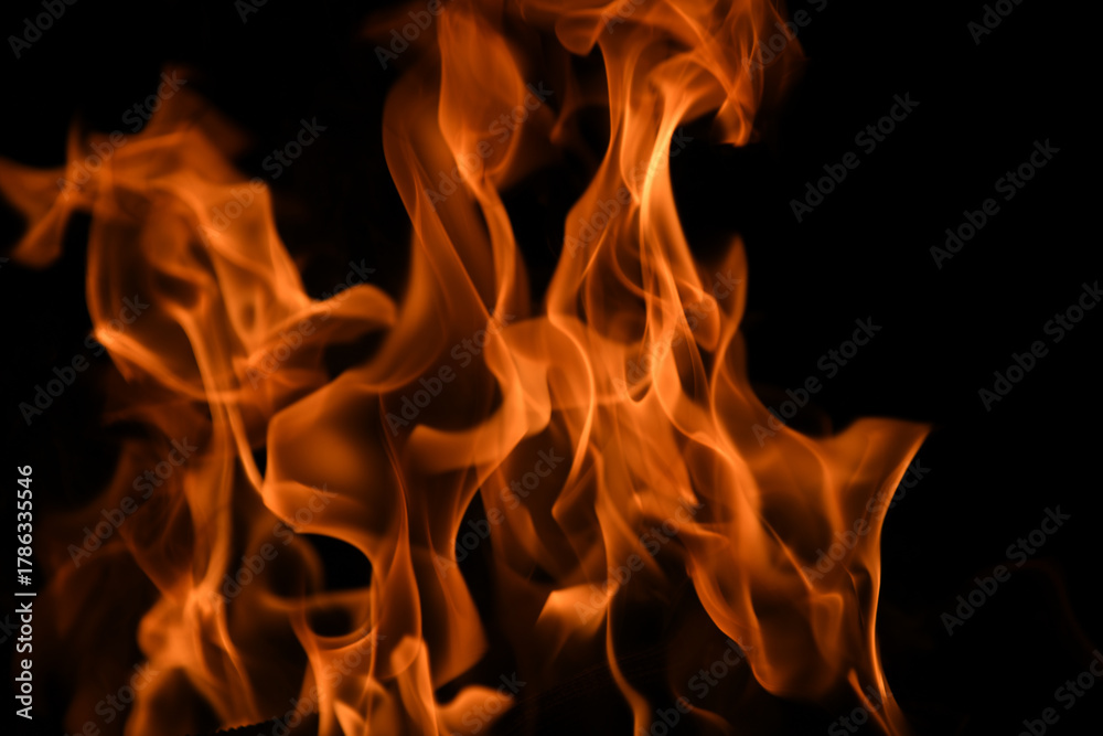 Fototapeta premium Blaze fire flame texture for banner background.