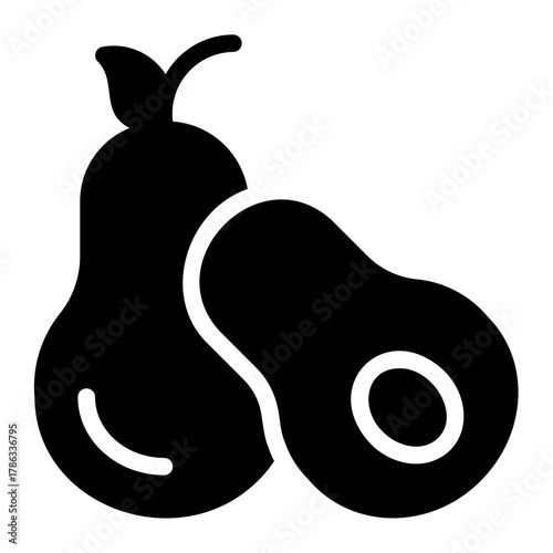 avocado glyph icon