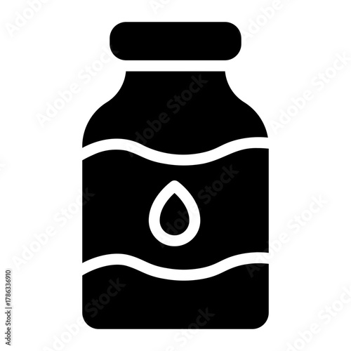 milk bottle glyph icon