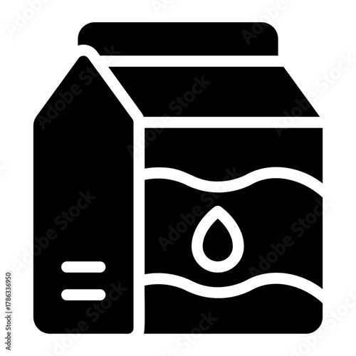 milk carton glyph icon