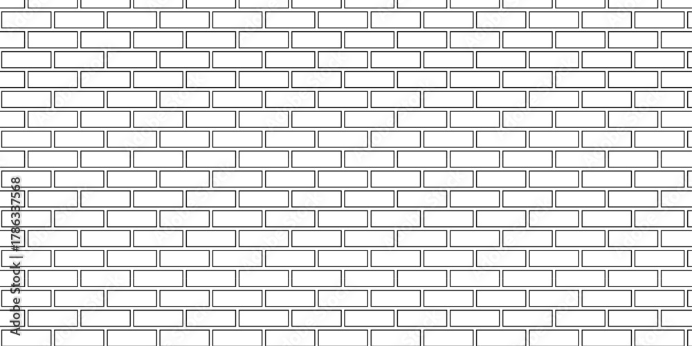 Fototapeta premium Texture brickwork block white concrete stucco isolated cement wall row urban interior limestone brick faced home and kitchen vintage wallpaper background.