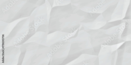 Abstract white paper crumpled panorama white wrinkled paper texture background, crumpled pattern texture fabric scrapbook...	
