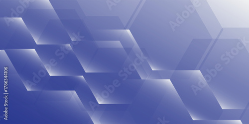Modern abstract blue background with glowing geometric art