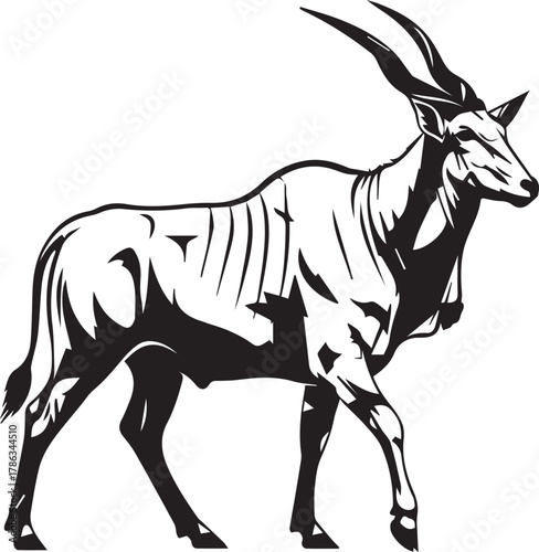 Majestic antelope silhouette majestic wild animal elegance graceful creature safari wildlife