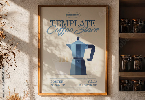 Coffee Counter Frame Mockup
