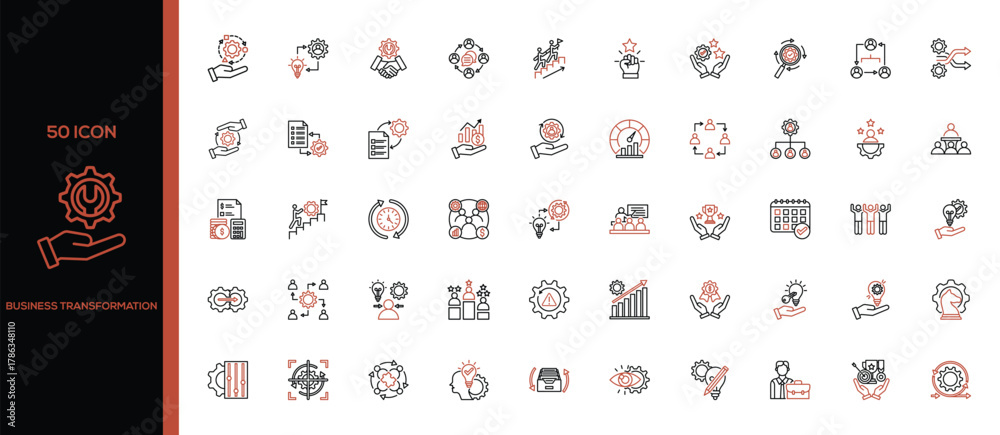 Naklejka premium Business Transformation icon representing strategic organizational change and improvement