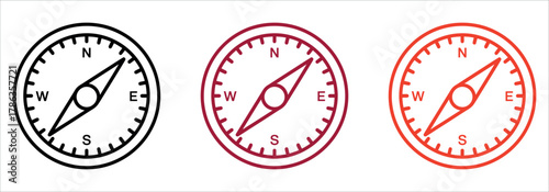Find your way with these compass icons, navigate with ease, perfect for travel blogs, adventure guides, and mapping applications, explore new horizons today.