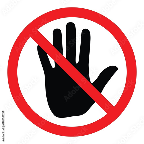 Stop hand sign