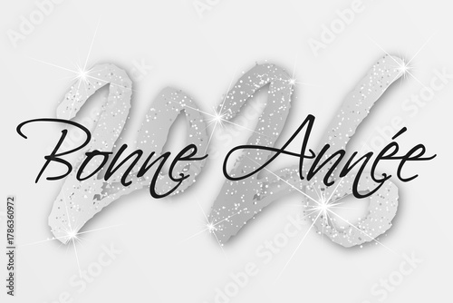 Bonne année - meilleurs vœux 2026 - vecteur pour affiche bannière salutation et célébration du nouvel an 2026.