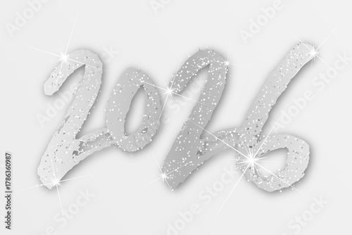 Happy new year - best wishes 2026 with colorful number. Perfect vector for poster banner greeting and new year 2026 celebration.