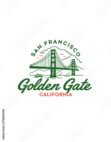 Photography Golden gate bridge illustration over transparent background