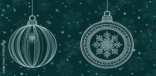 Christmas ornament illustrations festive holiday designs for decorations and celebrations with snowflake motifs