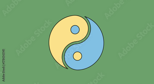 Harmonious Yin Yang Symbol Representing Balance and Duality with Inner Peace Isolated on Transparent Background